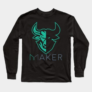 Maker  Crypto Cryptocurrency MKR  coin token Long Sleeve T-Shirt